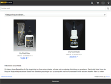 Tablet Screenshot of dryfluids-shop.com